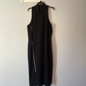 Used 1 time Lauren Ralph Lauren Halter Dress Black/Gold Size16